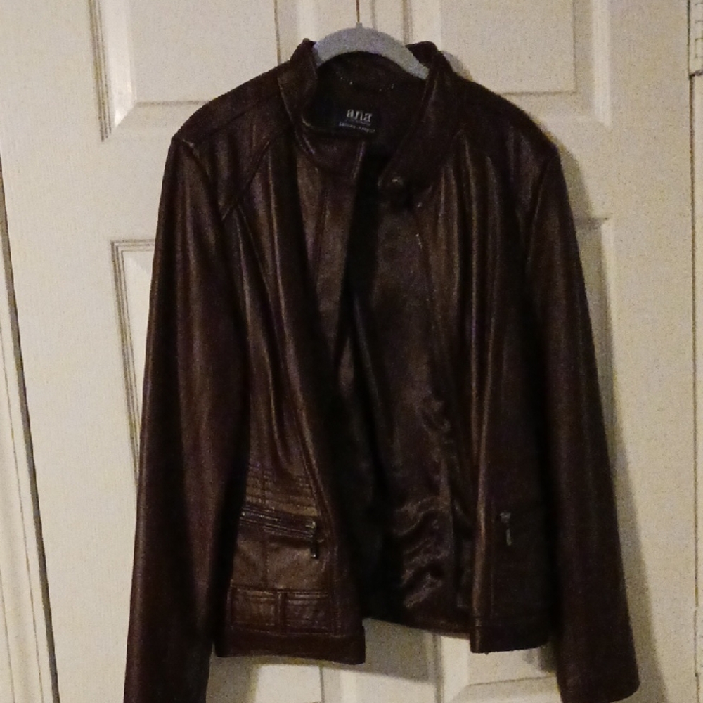 a.n.a Genuine Lambskin Leather Jacket Ladies XL
